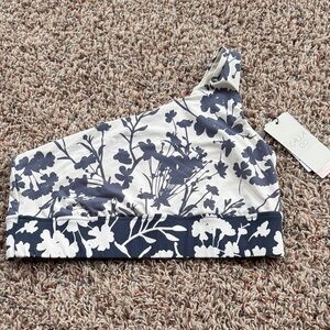 Floral One-Shoulder Bikini Top